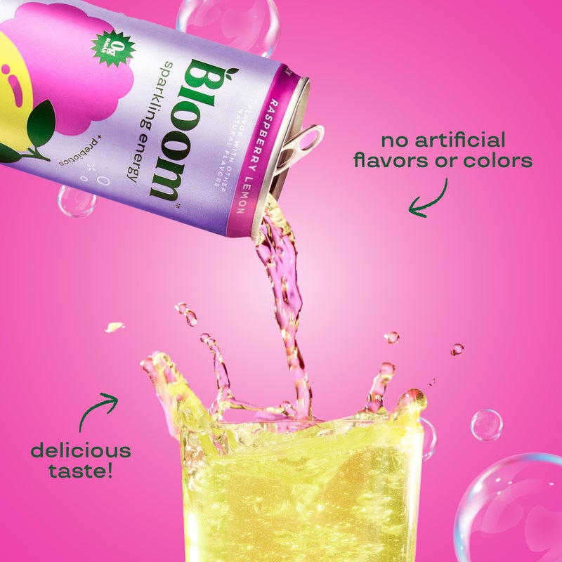 Bloom Nutrition مشروب الطاقة الفوار من بلوم للتغذية - مجموعة متنوعة - كافيين طبيعي، بدون سكر، 180 ملغ كافيين - غني بمضادات الأكسدة مع حبوب القهوة الخضراء، مستخلص الشاي الأخضر، بروبيوتيك - 12 أونصة 12 عبوة - Image 5